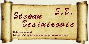 Stepan Desimirović vizit kartica
